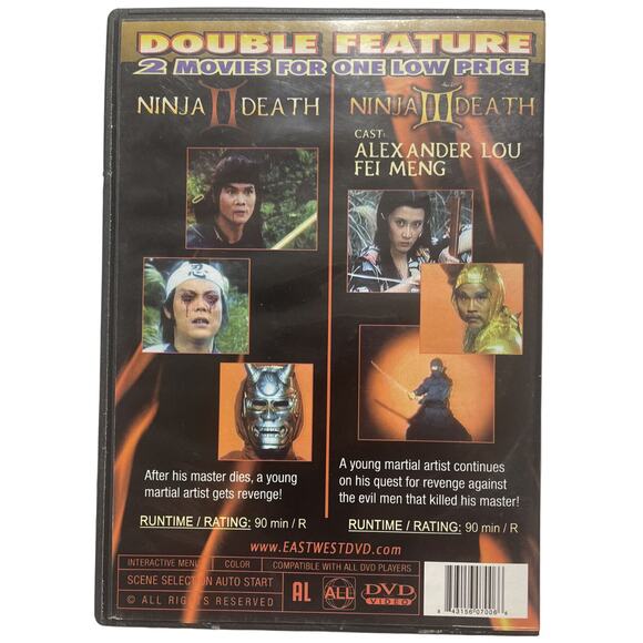 Martial Arts Double Feature DVD Ninja Death II / Ninja Death III Movie Set - Picture 2 of 3